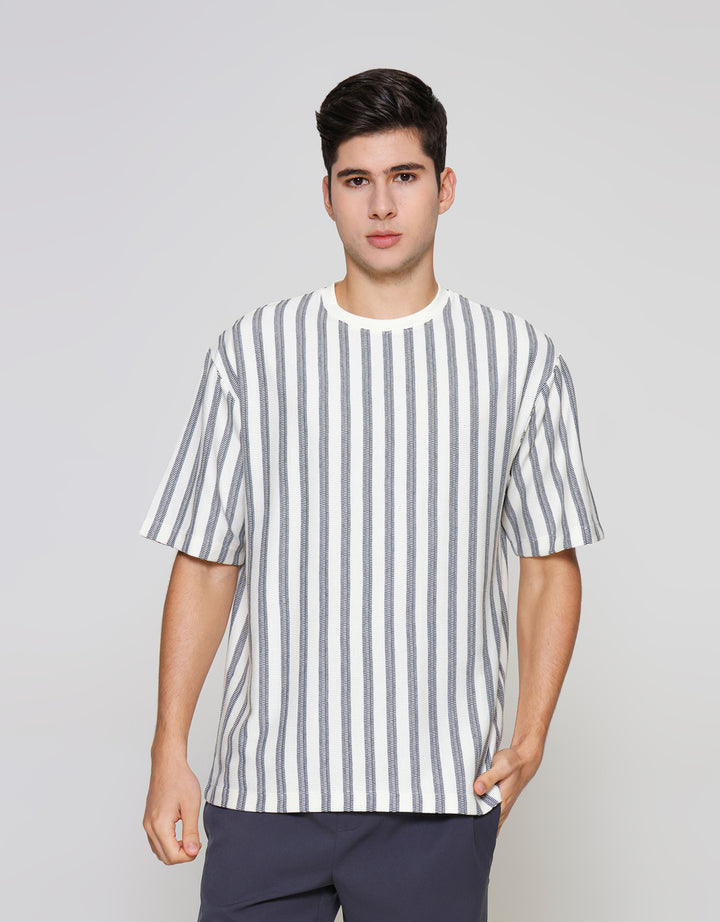 ZES Photoprint Stripes Kaos Pria TSE202