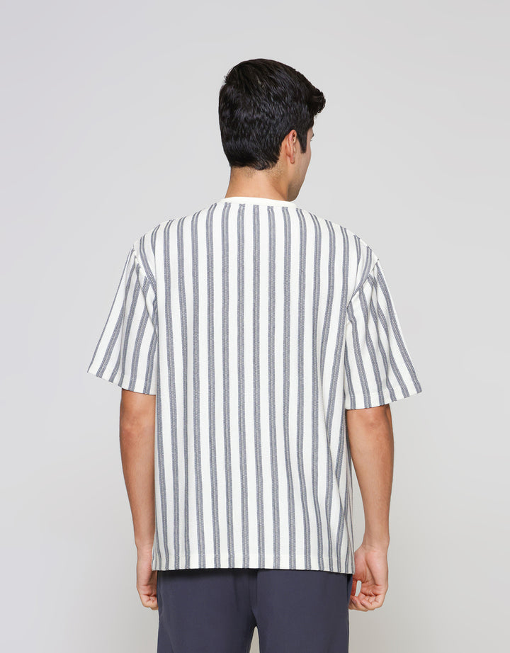 ZES Photoprint Stripes Kaos Pria TSE202