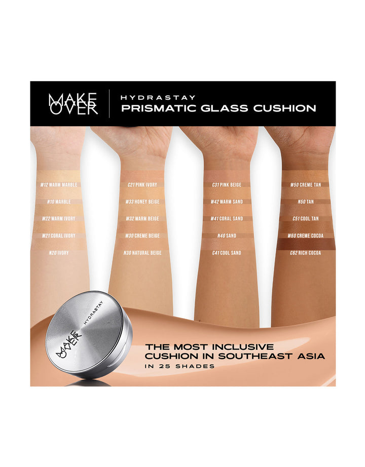Make Over Hydrastay Prismatic Glass Cushion C11 Pink Marble 12 g