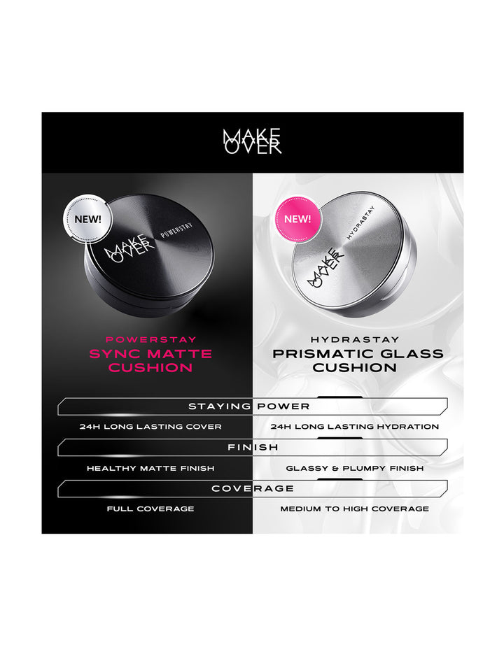 Make Over Hydrastay Prismatic Glass Cushion C11 Pink Marble 12 g