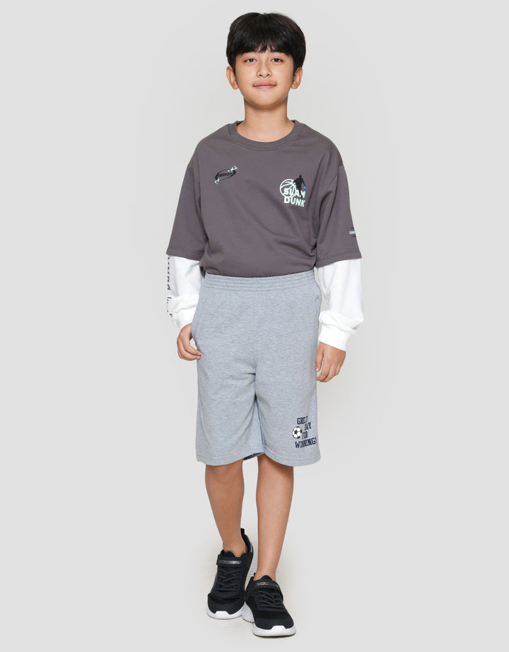 Nevada Knit Jersey Sablon Kecil Celana Pendek Anak Laki-laki