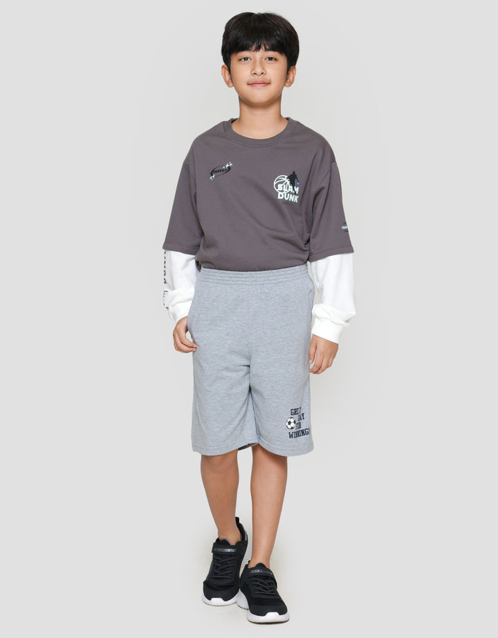 Nevada Knit Jersey Sablon Kecil Celana Pendek Anak Laki-laki
