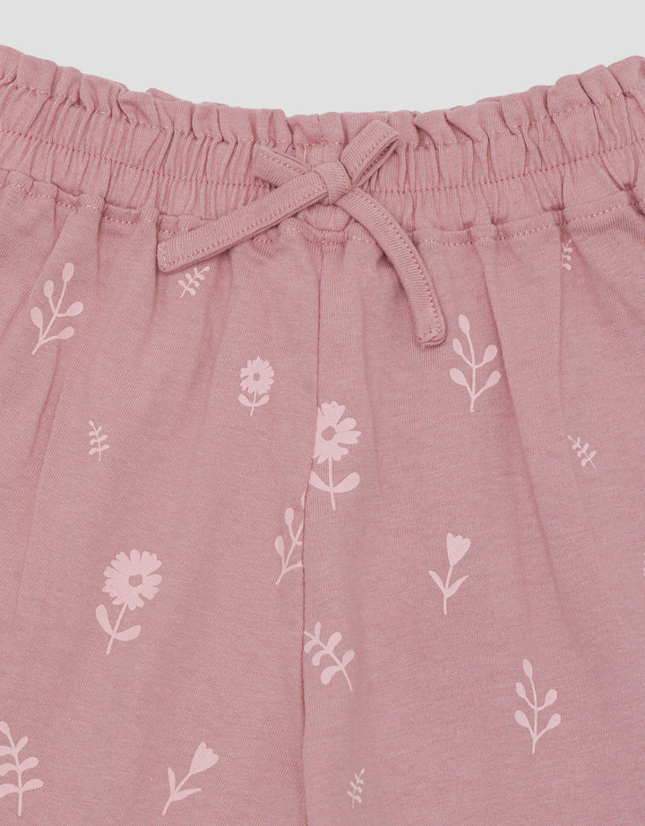 Little M  Fullprint Flowers Pakaian Setelan Anak Perempuan