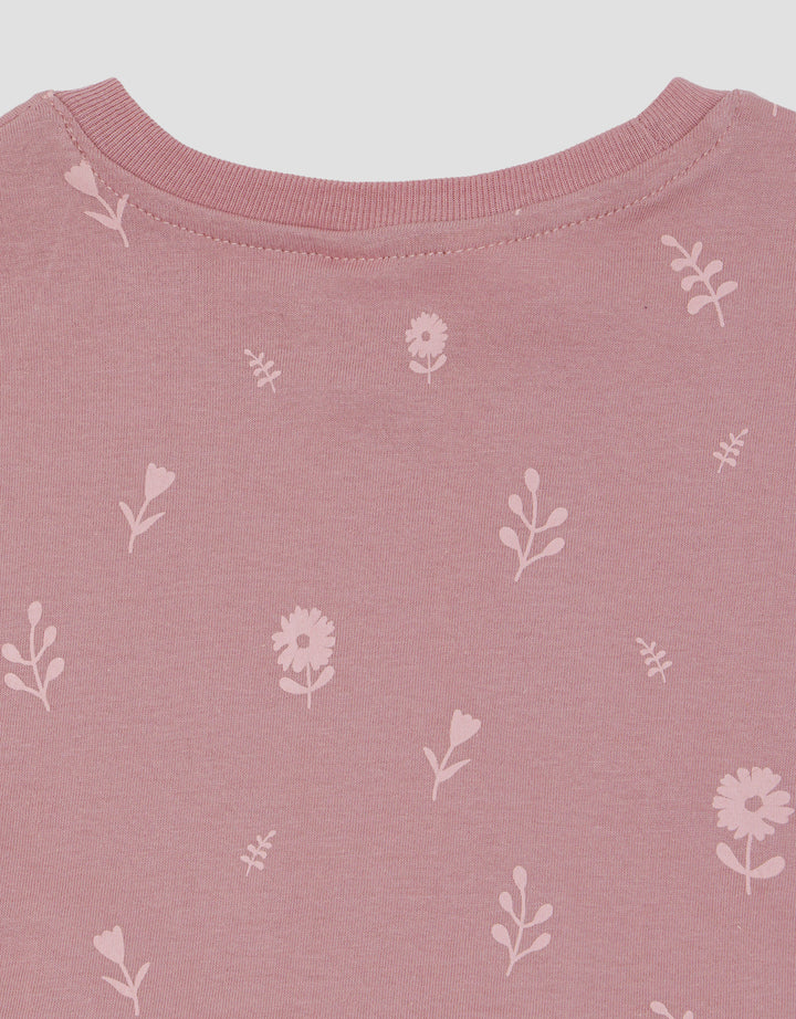 Little M  Fullprint Flowers Pakaian Setelan Anak Perempuan