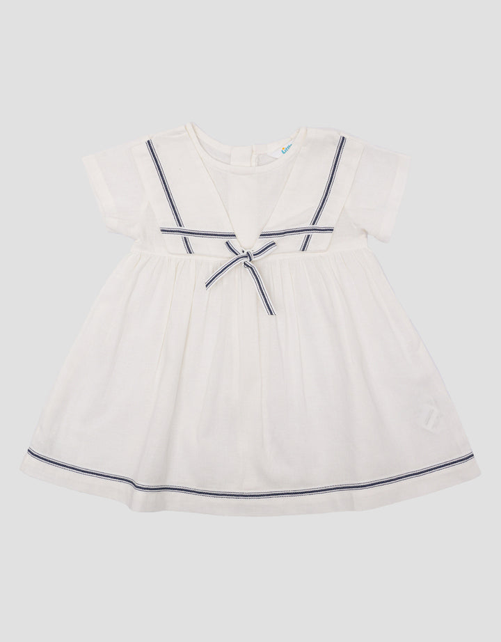 Little M Woven Rami Sailor Midi Dress Anak Perempuan
