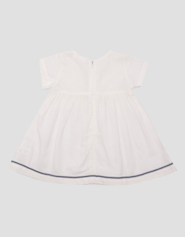 Little M Woven Rami Sailor Midi Dress Anak Perempuan
