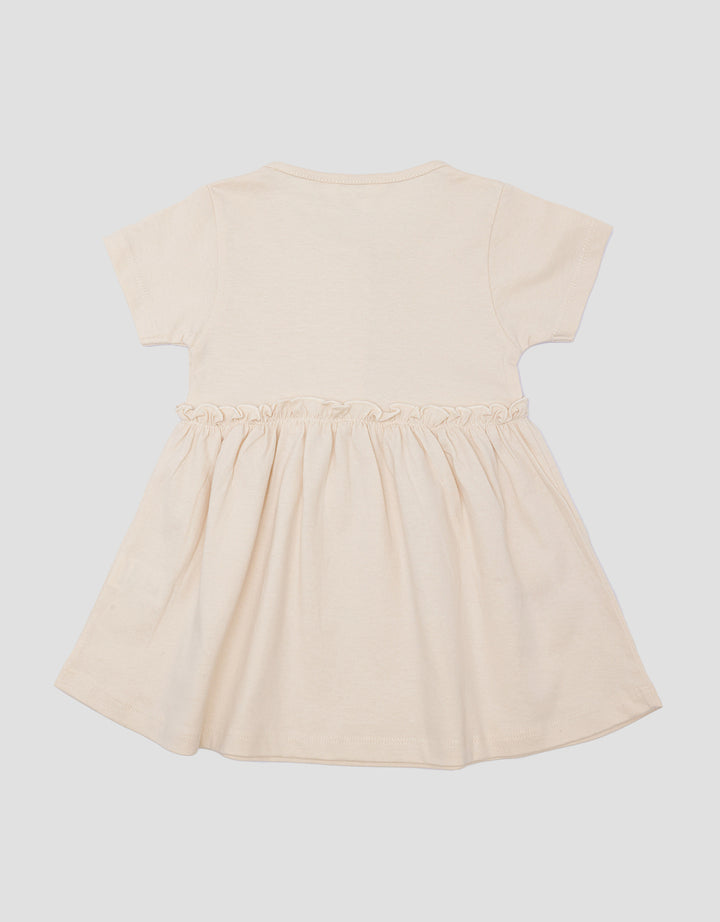 Little M Jersey Embro Bunga Midi Dress Anak Perempuan