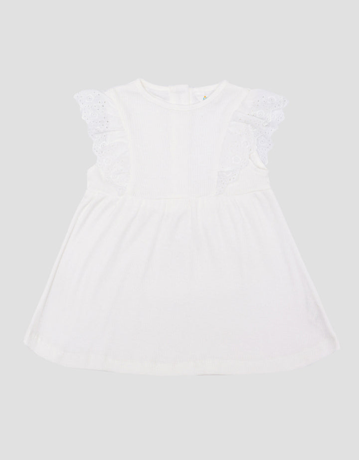 Little M Jersey Embro Bunga Midi Dress Anak Perempuan