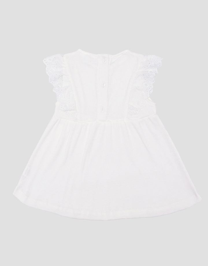 Little M Jersey Embro Bunga Midi Dress Anak Perempuan