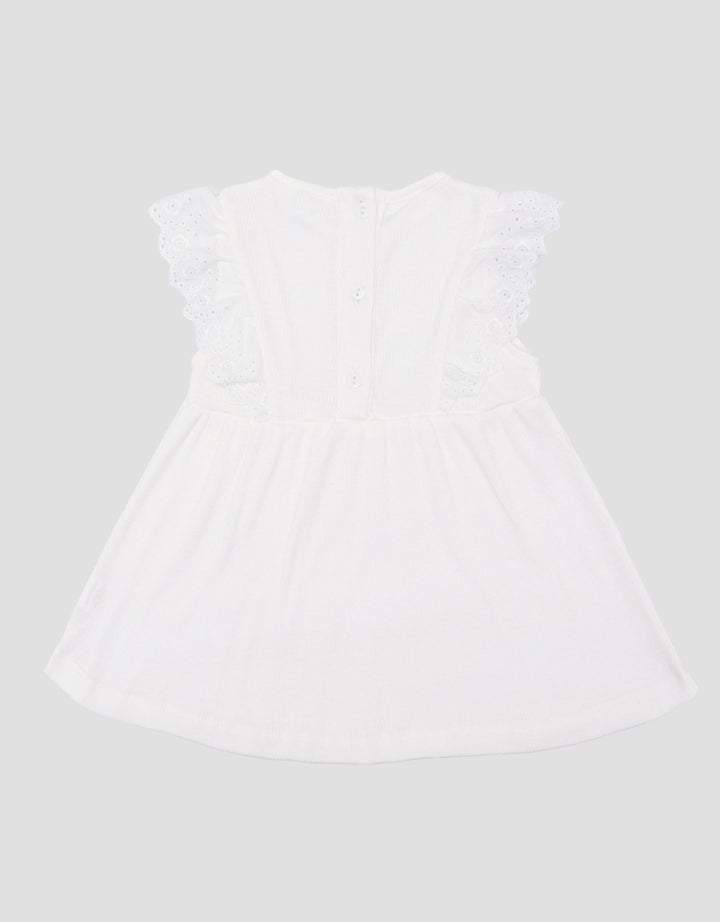 Little M Jersey Embro Bunga Midi Dress Anak Perempuan