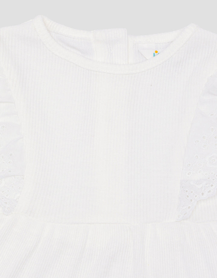 Little M Jersey Embro Bunga Midi Dress Anak Perempuan