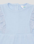 Little M Textured Rib Kecil With Lace Midi Dress Anak Perempuan