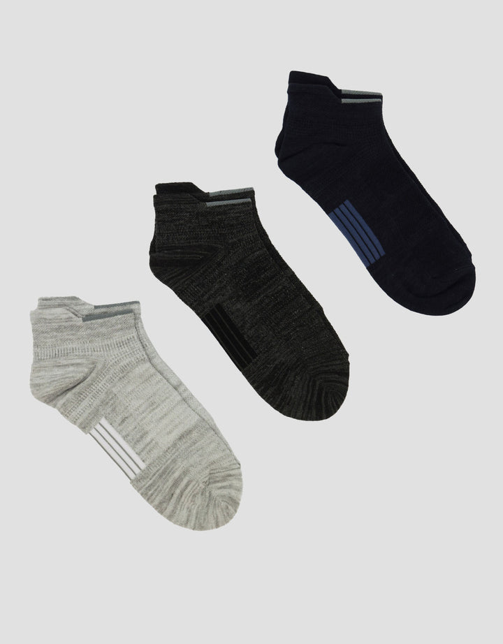 Cole 3Pk Ankle Sport Compression Kaus Kaki Pria