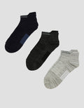 Cole 3Pk Ankle Sport Compression Kaus Kaki Pria