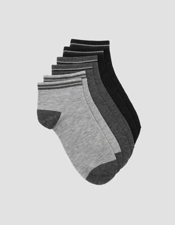 COLE 3PK ANKLE CASUAL STRIPE LINE AT ELASTIC KAOS KAKI PRIA