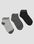 Cole 3Pk Ankle Casual Stripe Line At Elastic Kaos Kaki Pria