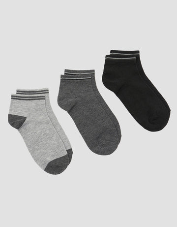 COLE 3PK ANKLE CASUAL STRIPE LINE AT ELASTIC KAOS KAKI PRIA