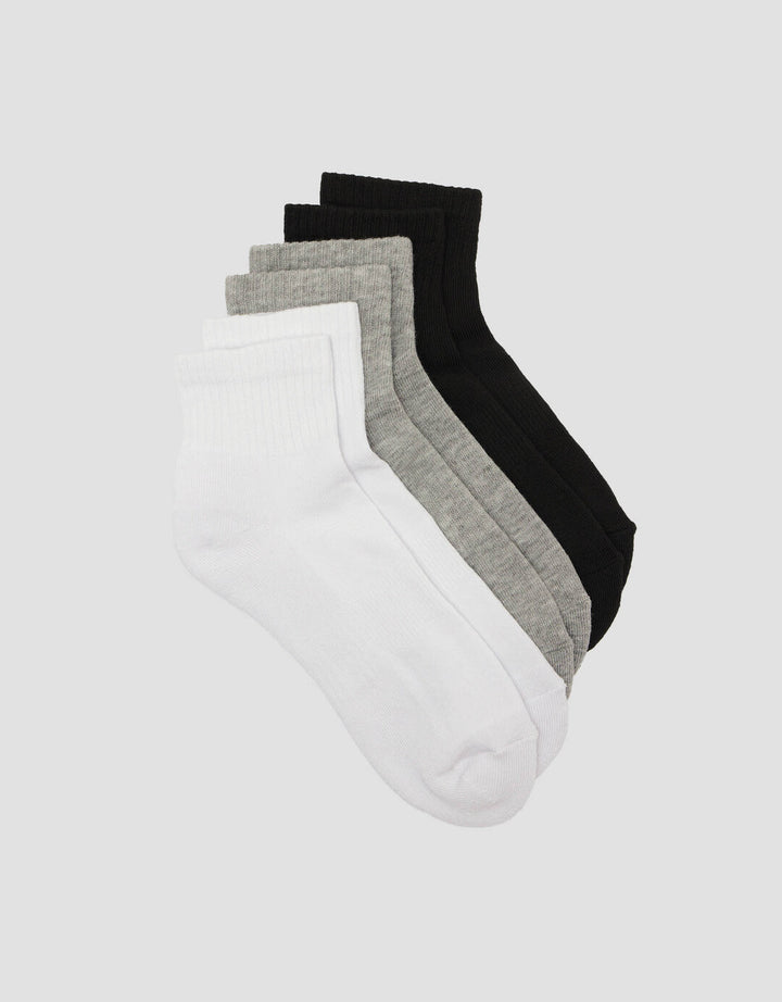 Cole 3Pk Ankle Sport Solid Sportsol Kaus Kaki Pria