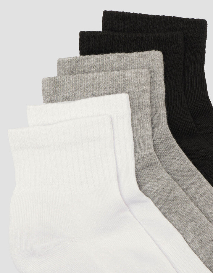 Cole 3Pk Ankle Sport Solid Sportsol Kaus Kaki Pria