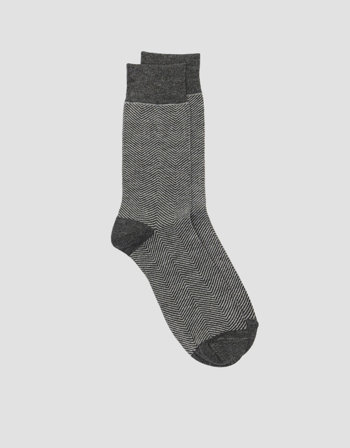 Cole 1Pk Quarter Textured Herringbone Kaos Kaki Pria