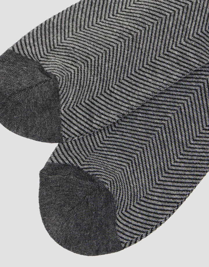 Cole 1Pk Quarter Textured Herringbone Kaos Kaki Pria