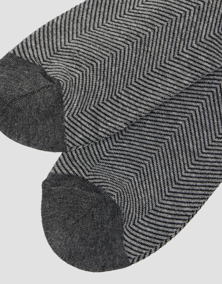 Cole 1Pk Quarter Textured Herringbone Kaos Kaki Pria