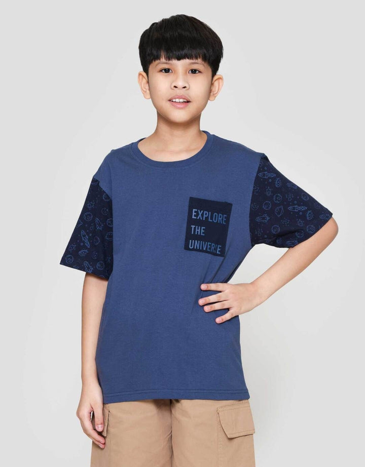 Nevada Full Print Space With Front Pocket Kaos Anak Laki-laki