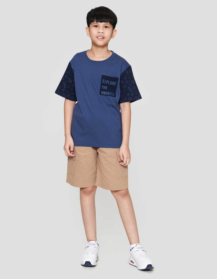 Nevada Full Print Space With Front Pocket Kaos Anak Laki-laki