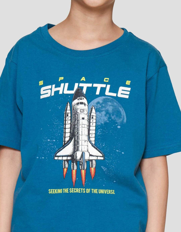 Nevada Print Spacecraft Kaos Anak Laki-laki