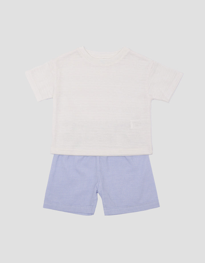 Little M  Woven Textured Pakaian Setelan Anak Perempuan