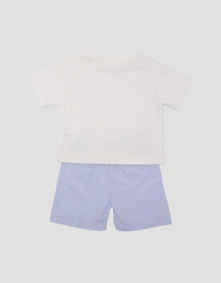 Little M  Woven Textured Pakaian Setelan Anak Perempuan