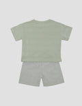 Little M  Woven Textured Pakaian Setelan Anak Perempuan