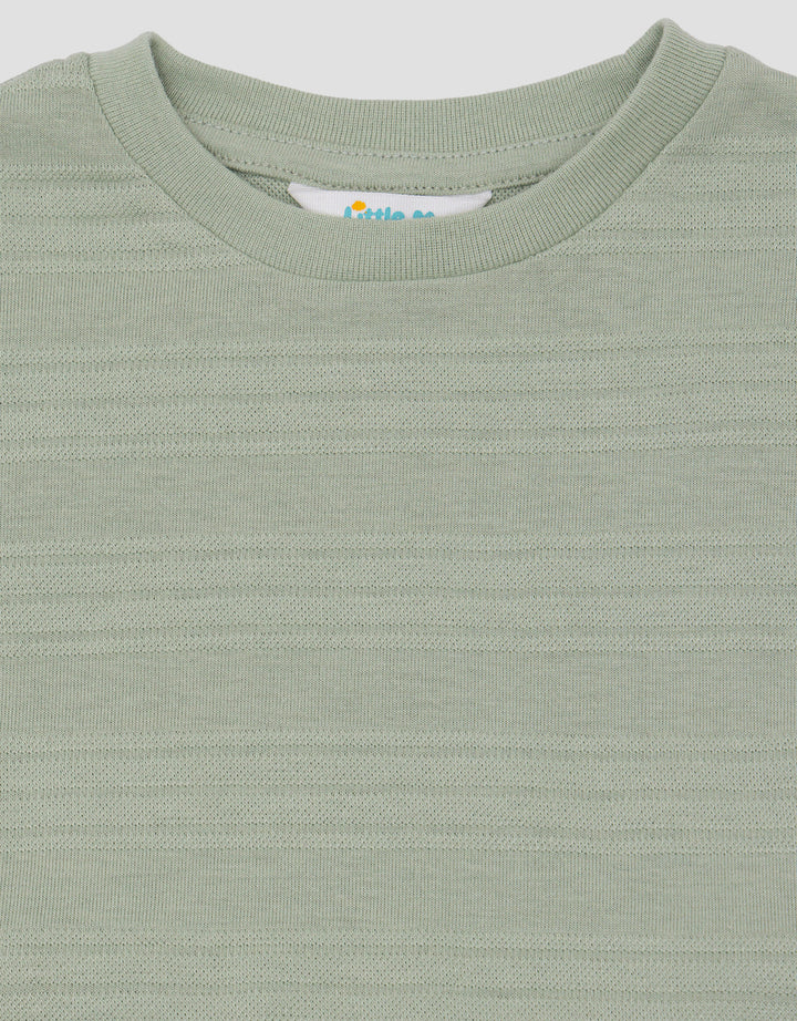 Little M  Woven Textured Pakaian Setelan Anak Perempuan