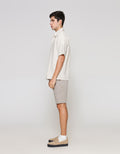 ZES Reguler Linen Look Casual Kemeja Lengan Pendek Pria KMD212