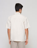 ZES Reguler Linen Look Casual Kemeja Lengan Pendek Pria KMD212