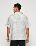 ZES Casual Print Kemeja Pria KMD201
