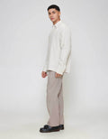 ZES Relax Solid Linen Look Kemeja Pria KMD206