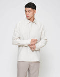 ZES Relax Solid Linen Look Kemeja Pria KMD206