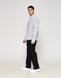 ZES Relax Fit Stripes Kemeja Pria KMD205