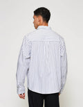 ZES Relax Fit Stripes Kemeja Pria KMD205