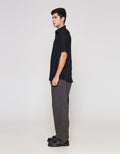 ZES Workwear Solid Kemeja Lengan Pendek Pria SSDOB201