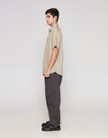 ZES Workwear Solid Kemeja Lengan Pendek Pria SSDOB201