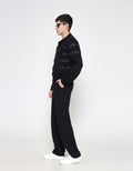 ZES Buttoned Flat Knit Polo Lengan Panjang Pria PLA203
