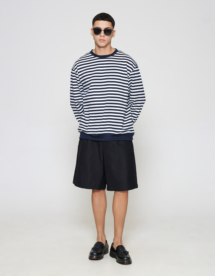 ZES Striped Sweater Pria SSA202