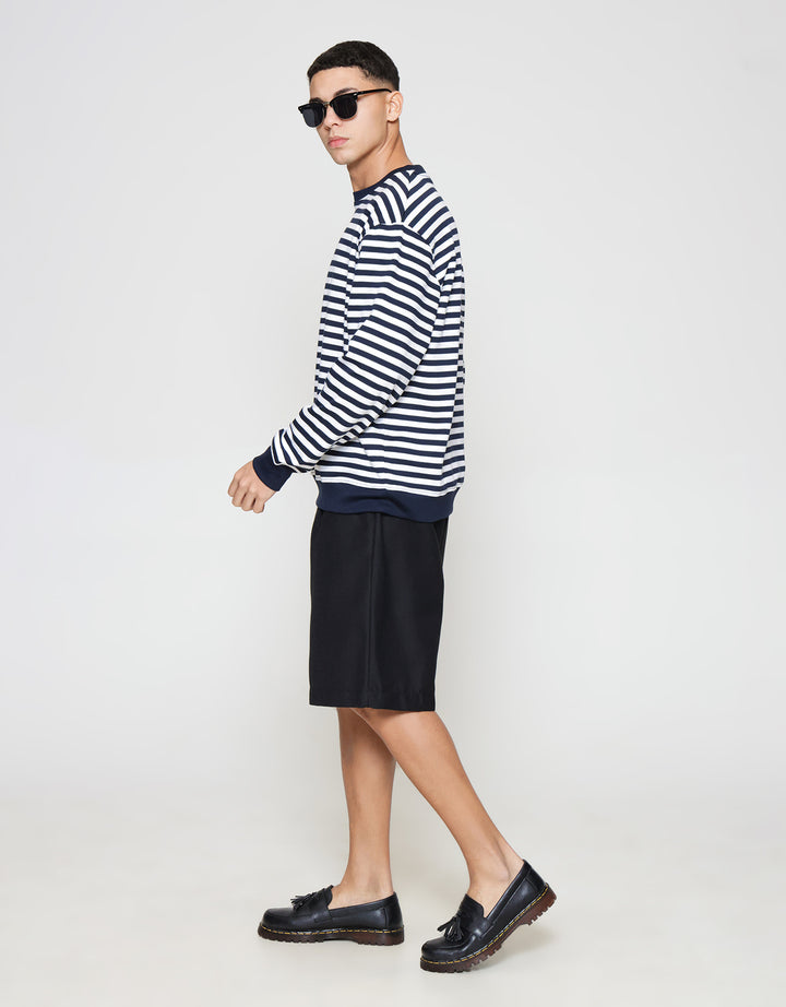 ZES Striped Sweater Pria SSA202