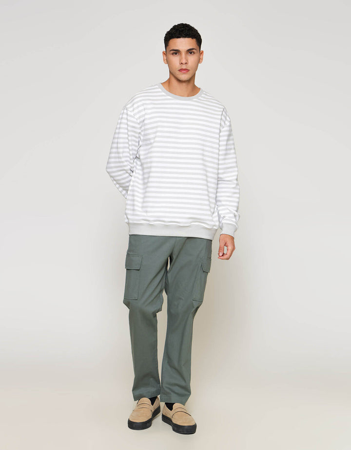 ZES Striped Sweater Pria SSA202