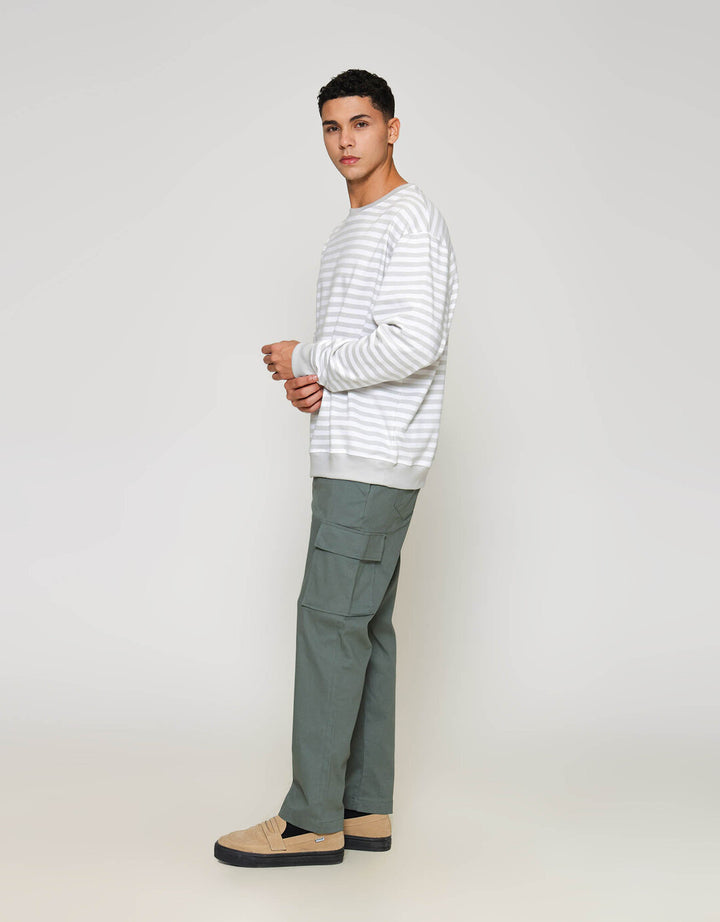 ZES Striped Sweater Pria SSA202