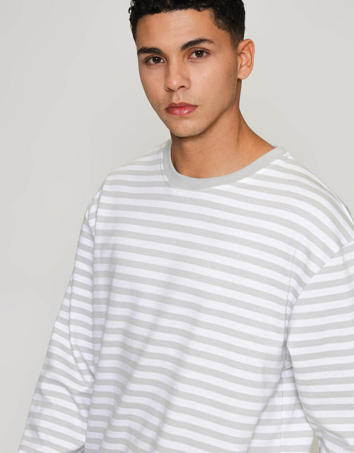 ZES Striped Sweater Pria SSA202