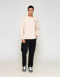 ZES Print On Patch Sweater Pria SWF202