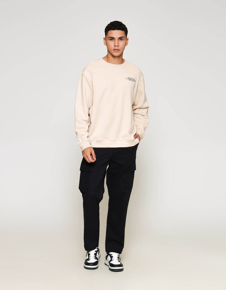 ZES Print On Patch Sweater Pria SWF202
